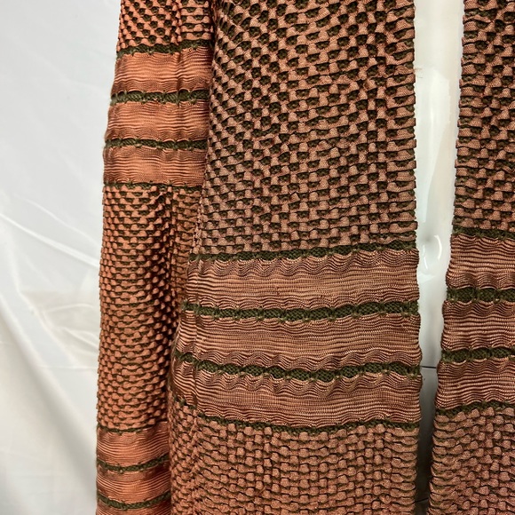 Pepa Pombo handmade copper woven open draped long jacket - Picture 5 of 15